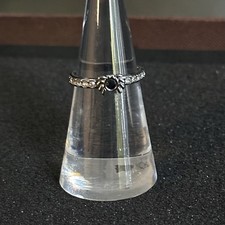 Swarovski Spider Ring 52 (size L 1/2) Black & Clear Crystals Grey Metal