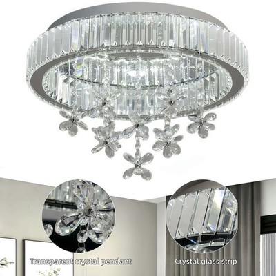 Changeable colors Crystal Chandelier LED Ceiling Light Pendant Lamp Living Room