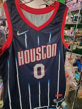 NWOT Jalen Green Nike Licensed Rockets Throwback Basketball NBA Jersey 75 Year