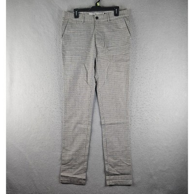 Topman Trousers Men 34x33 Grey Glen Skinny Stretch Heritage Minimalist Tag 34x34