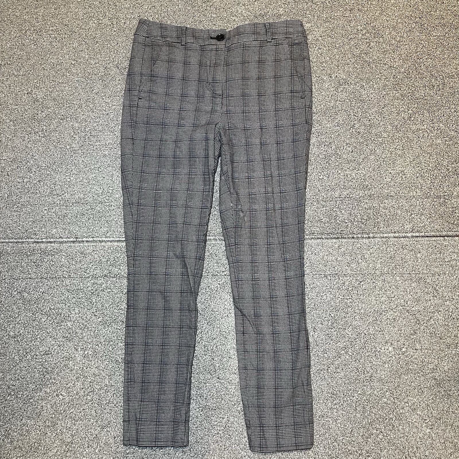 LOFT High Waist Skinny Plaid Ankle Pants Size 4 Career Academia Preppy