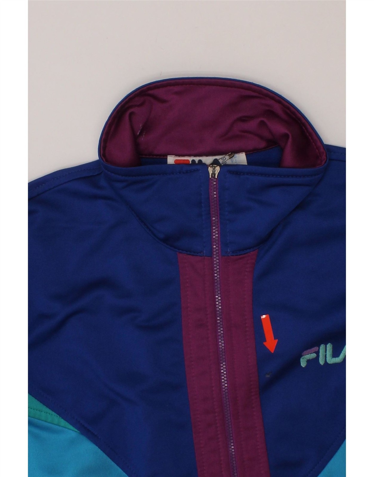 Giacca tuta FILA ragazzo oversize 11 12 anni blu colorblock DR67