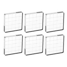 2"x2" Acrylic Stamp Block 6Pcs, Stamping Block with Grid Lines Square
