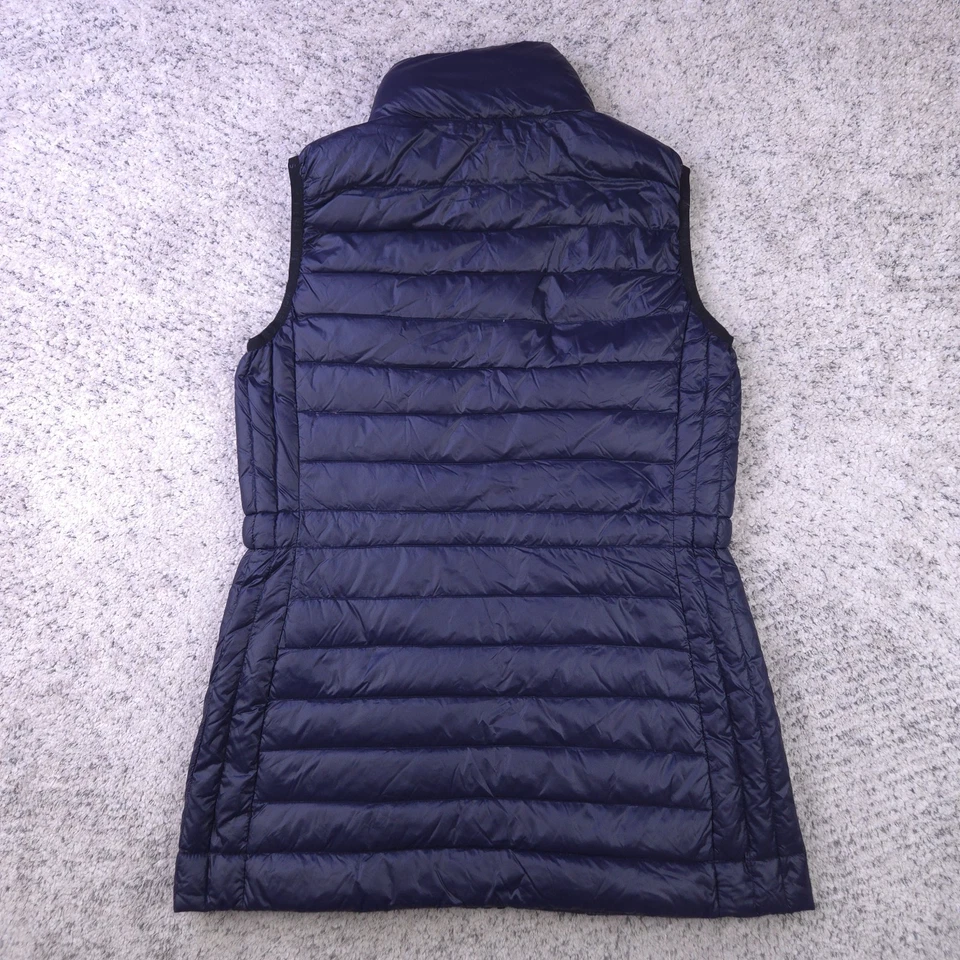 Colete Michael Kors Feminino Pequeno Acolchoado Embalável Zíper Completo Azul Marinho - Imagem 2 de 4