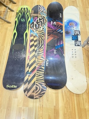 Four Snowboards Used  The ''Flow Merc EZ Rock, Ride Catalyst, MegTek & SObe Promo