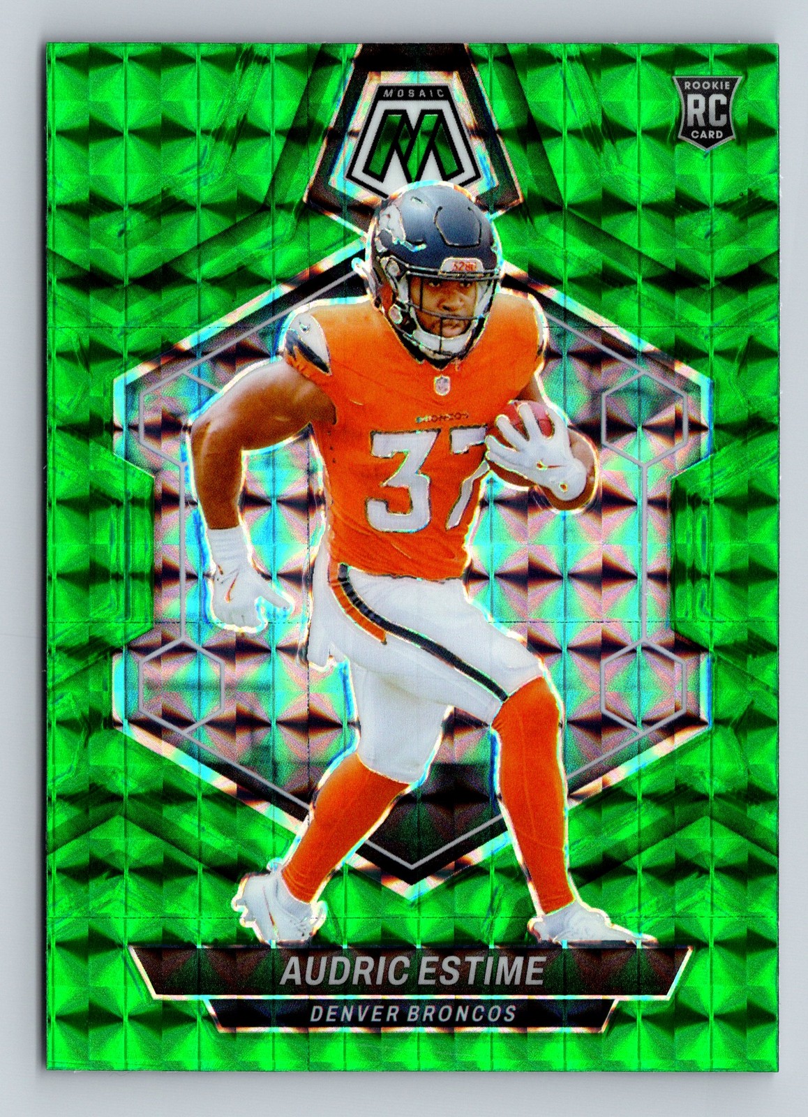 2024 Panini Mosaic #392 Audric Estime Mosaic Green