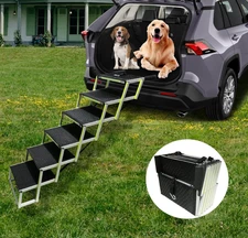 PENSUN Dog Ramps for Small & Big Dogs Portable Folding Pet (6) Stairs, Nonslip