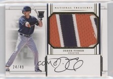 2017 Panini National Treasures Gold 24/49 Derek Fisher #219 Auto 10g1