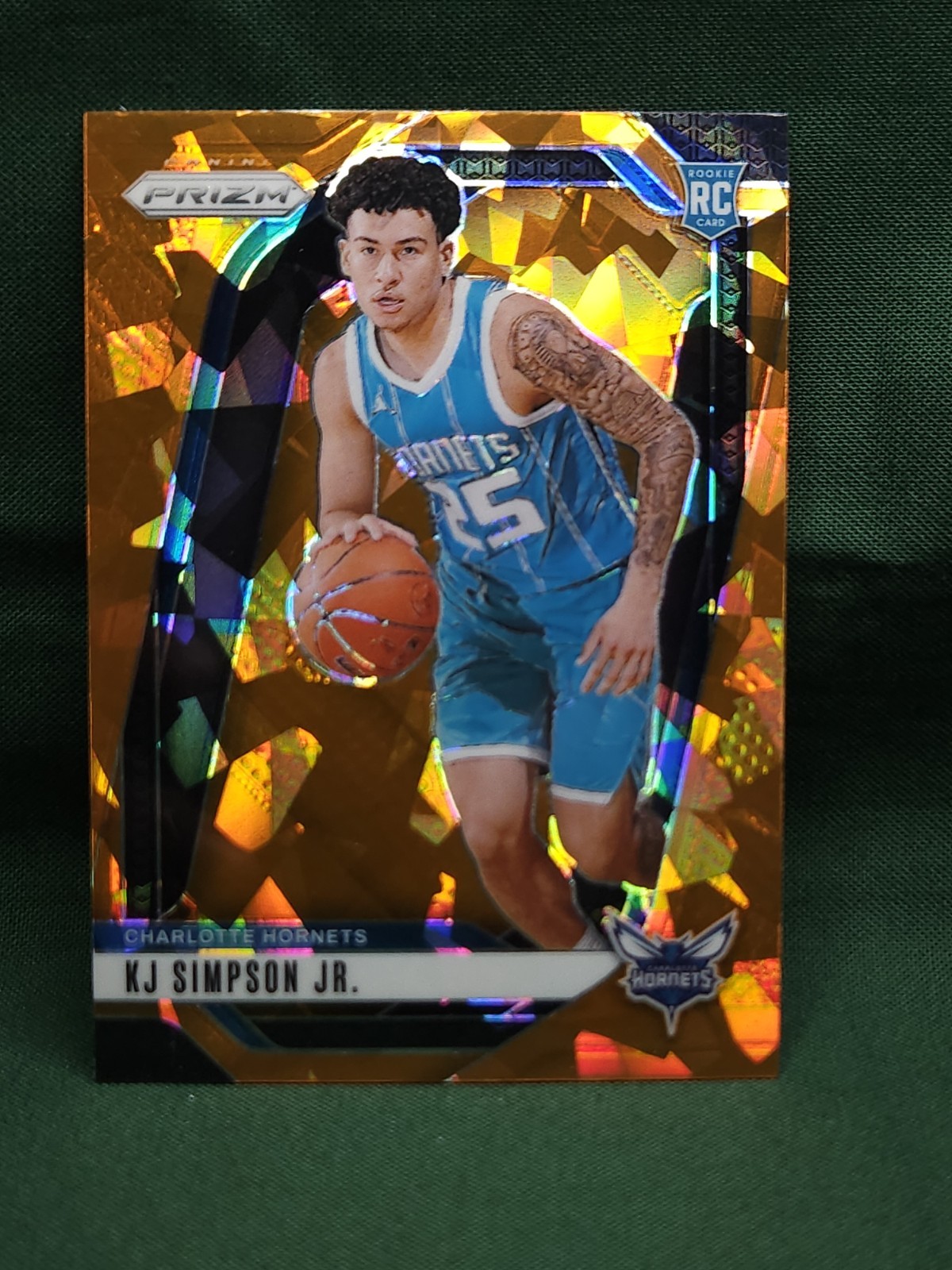 2024-25 Panini Prizm - KJ Simpson Jr. #247 Orange Ice Prizm (RC)