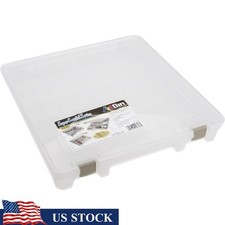 Slim Scrapbook Storage Case W/ Removable Dividers Fixed Separators Crafts New