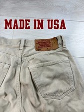 Vintage Levi's 501 Made in USA Beige Jeans W31 L32 1997