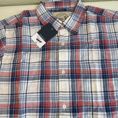 St John s Bay Men s Casual Button Up Shirt Classic Fit Size M Color Blue Rose