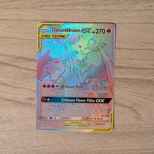 Charizard & Braixen GX (251/236) Secret Rare Rainbow Pokemon Card - NEAR MINT