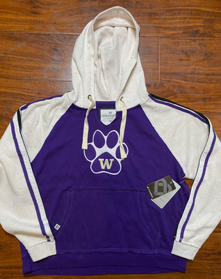 NWT-Washington Huskies Colosseum Women's French Nightmare Speckled Hoodie SZ M