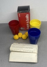 Vintage ROYAL MAGIC CUPS AND BALLS Trick w/ Original Box  Instructions