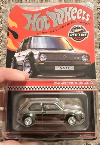 Hot Wheels Red Line Club 1976 Volkswagen Golf MK1 GTI Silver Black Diecast Car