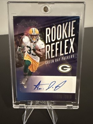 2017 Panini Absolute  Rookie Reflex Signatures Aaron Jones #RR-AJS /325 (AU, RC)