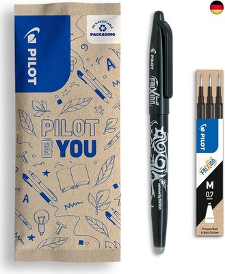 PILOT - FriXion Ball 0.7 Set - Radierbarer Tintenroller + 3er-Minen-Set -