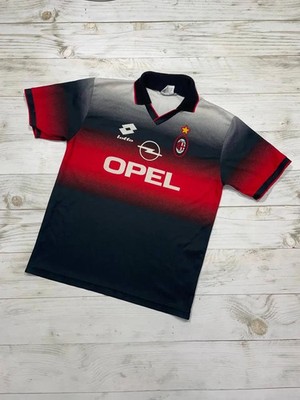 Lotto ACミラン ユニフォーム 1995-1996 Lotto AC Milan 1995 1996 Training Shirt Soccer Jersey Vintage Men