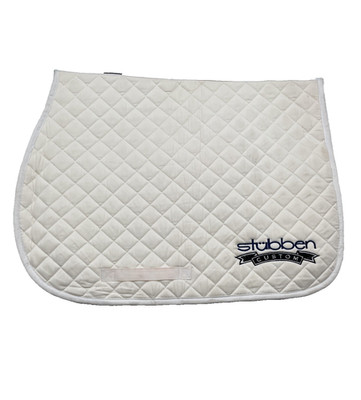 Stubben Custom Quilted Saddle Pad All-Purpose Ivory Baby Pad DuraTech Excellent