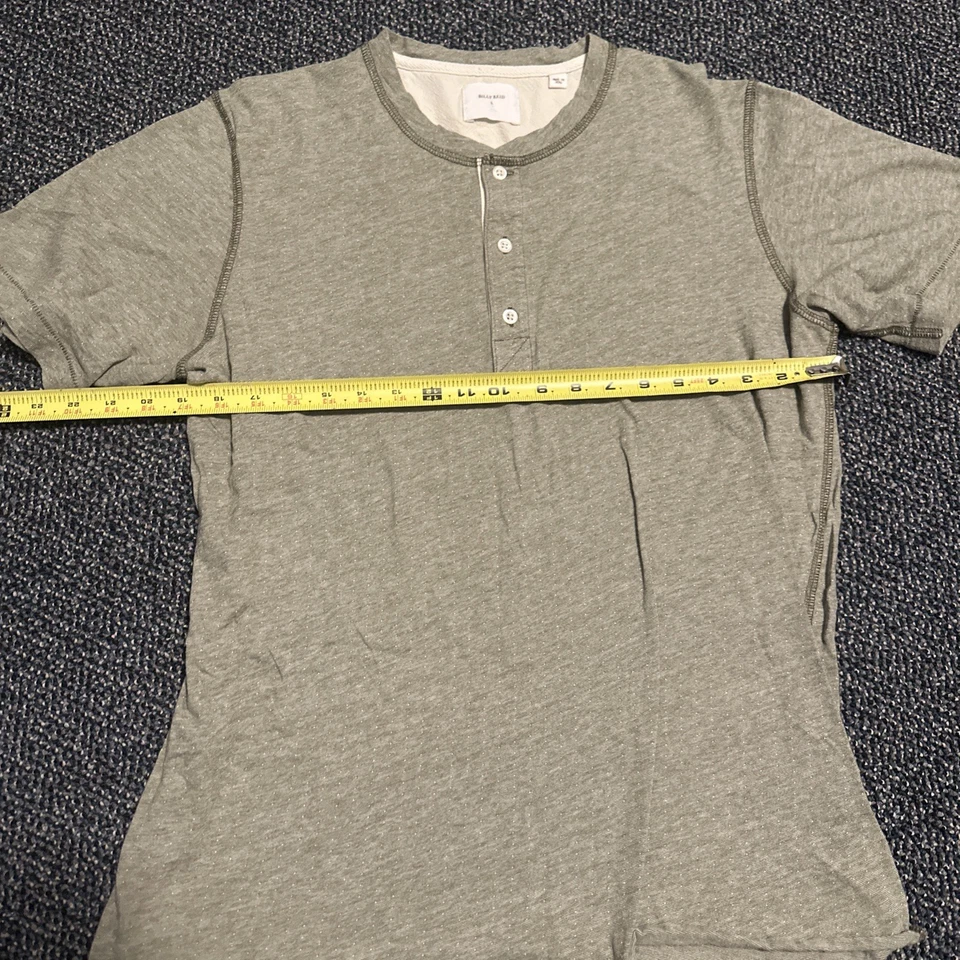 Camiseta Henley Billy Reid Suave Para Hombre Grande Manga Corta Foto 4 de 4