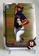 Michael Knorr 2022 Bowman 1st Draft Chrome #BDC-120 Houston Astros