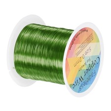 0.2mmx100m Jewelry Wire, 32 Gauge 328FT Craft Wire Copper Wire, Green