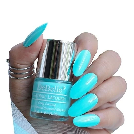 DeBelle Gel Nail Polish Peppermint Pudding (Mint Green Nail Paint)|Non UV - Gel