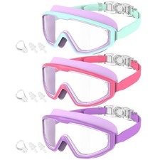 Kids Swim Goggles for Kids Swimming Goggles 3 PCS Youth Pool Water Swimming G...
