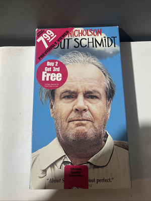VHS Video. - About Schmidt - Jack Nicholson Ex-Rental Tested working