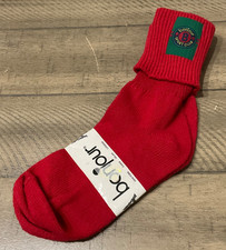 VINTAGE 80s/90s Women  s Bonjour Sport Club Cuff Socks Red Color NWT USA