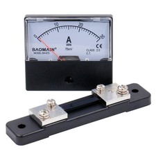 Baomain DH-670 30A Analog Amp Panel Meter Current Ammeter DC 0-30A with Shunt