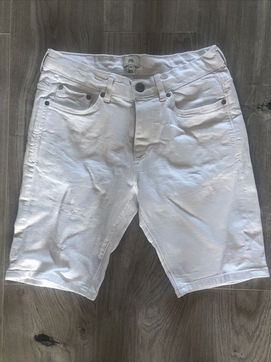 Mens white deals skinny shorts