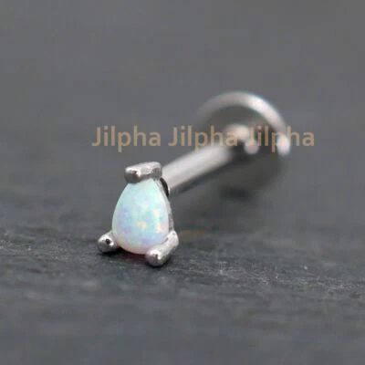925 Sterling Silber Träne Helix Tragus Ohrstecker Ohr Piercing Labret A4600 - Bild 1 von 4