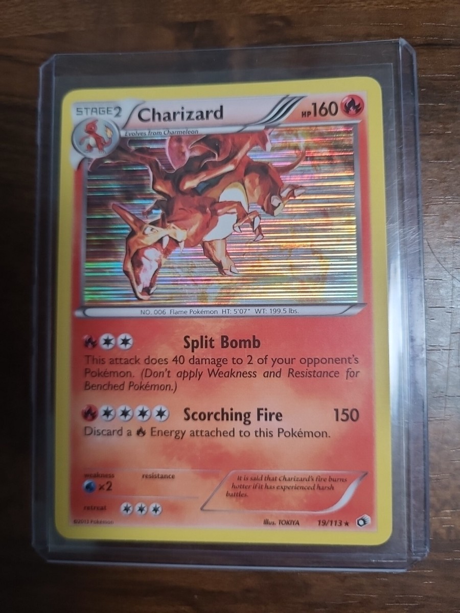 charizard pokemon card 19 113 Pokemon TCG Charizard 19/113 Legendary Treasures Rare Cosmos Holo Foil Card 2013