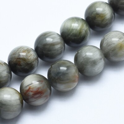 5Strands Round 8mm Natural Hawk's Eye  Eagle Eye Stone Beads Strands Craft 15.7''