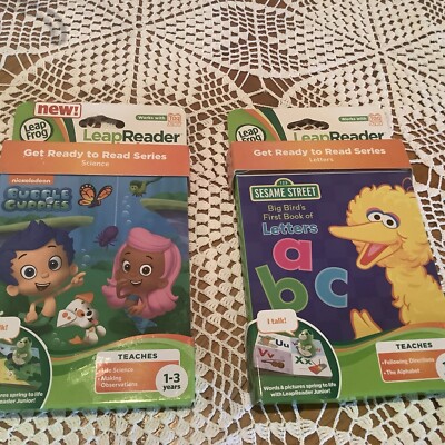 Leap Frog Tag Junior*Lot of (2) Books*Bubble Guppies & Big Bird s Letters NEW!