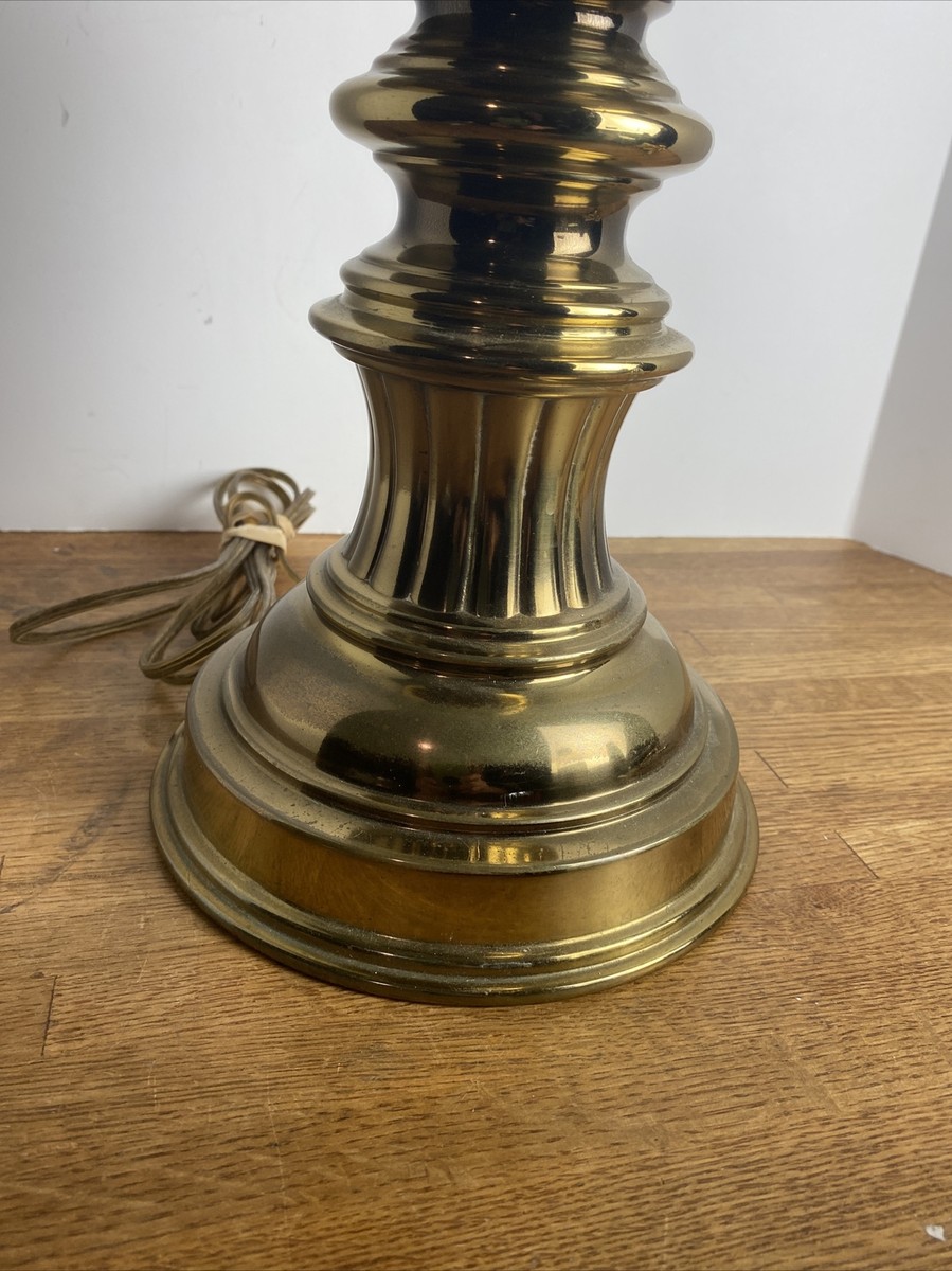 VINTAGE 1960s STIFFEL BRASS TABLE LAMP Decorative Floral 31 VINTAGE 1960s STIFFEL BRASS TABLE LAMP Decorative Floral 31