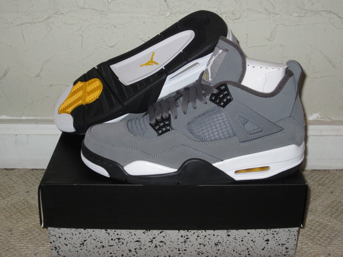 Air Jordan 4 グレー スニーカー Nike Air Jordan 4 Retro Cool Grey Chrome Men's Size 9.5 NEW