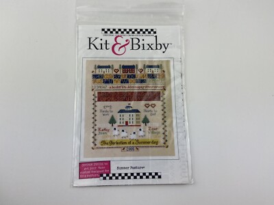 Kit And Bixby Summer pasture Cross Stitch Pattern Sampler home hands to work