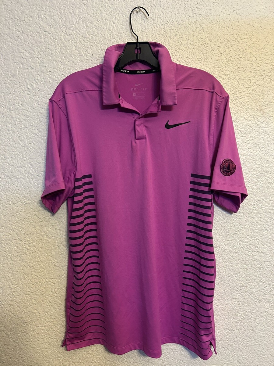 Nike Dri-Fit Pinetop Country Club Pink Purple Stripe Mens Medium