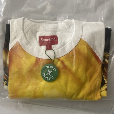 NEW AUTHENTIC Supreme Marvel Ghost Rider Raglan L/S Top Tee WHITE