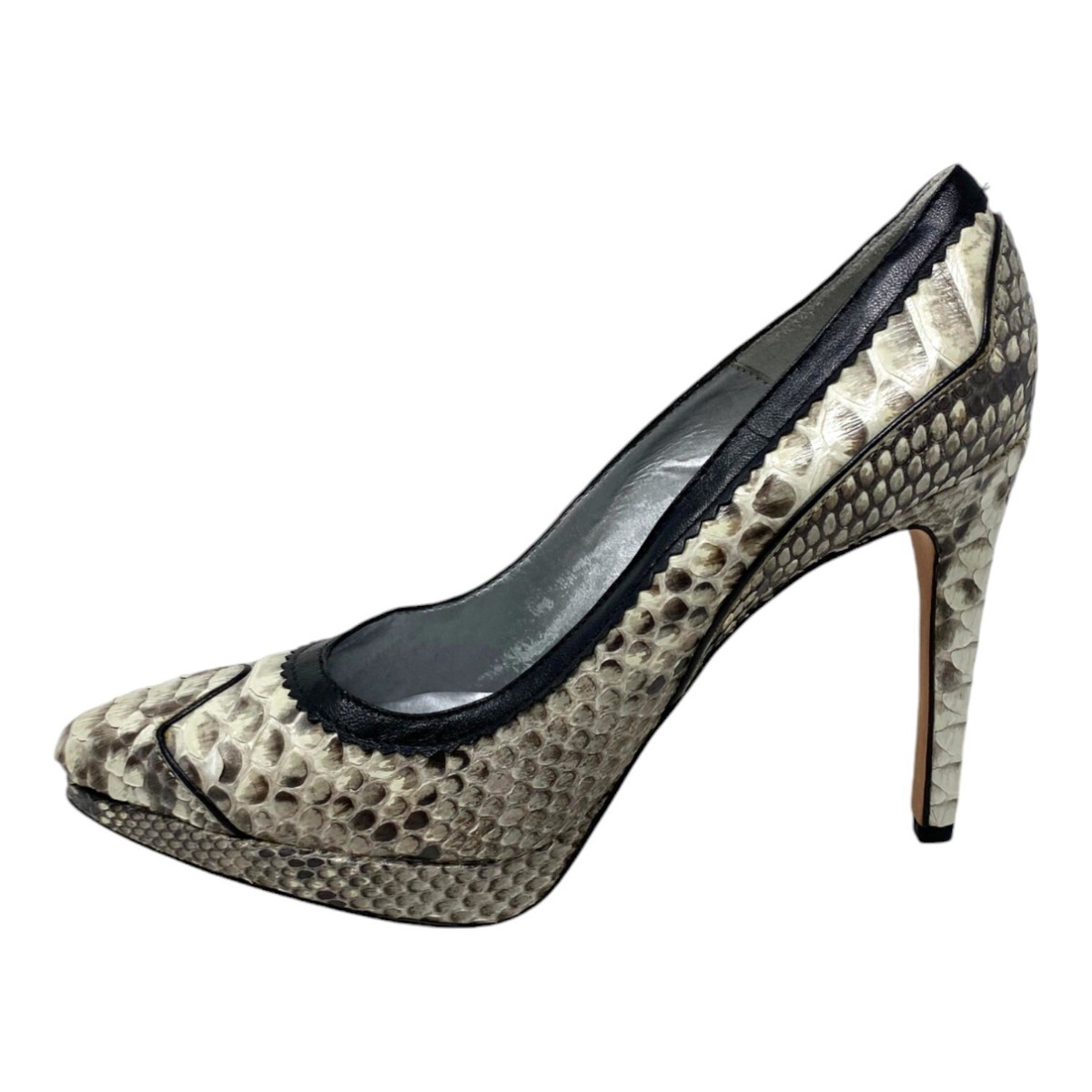 REAL SNAKE SKIN COURT STILETTO HEELS LEATHER POINTED BRAZILIAN UK