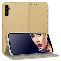 SchutzhüLle Bookstyle FüR Samsung Galaxy A13 5G (6.5'') (Gold) Tasche Case