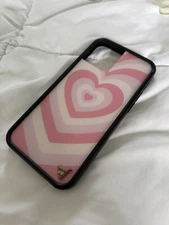 iPhone 12 / 12 Pro Apple Pink Hearts Cellphone Case Wildflower Protective