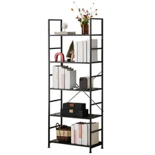 HOMEFLA 5-Tier Heavy Duty Metal Storage Shelving Unit, Book Case Tool Organizer