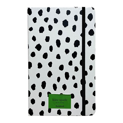 Kate Spade Journal Flamingo Dot Notebook Lt Grey Leatherette Hardcover 8.25''