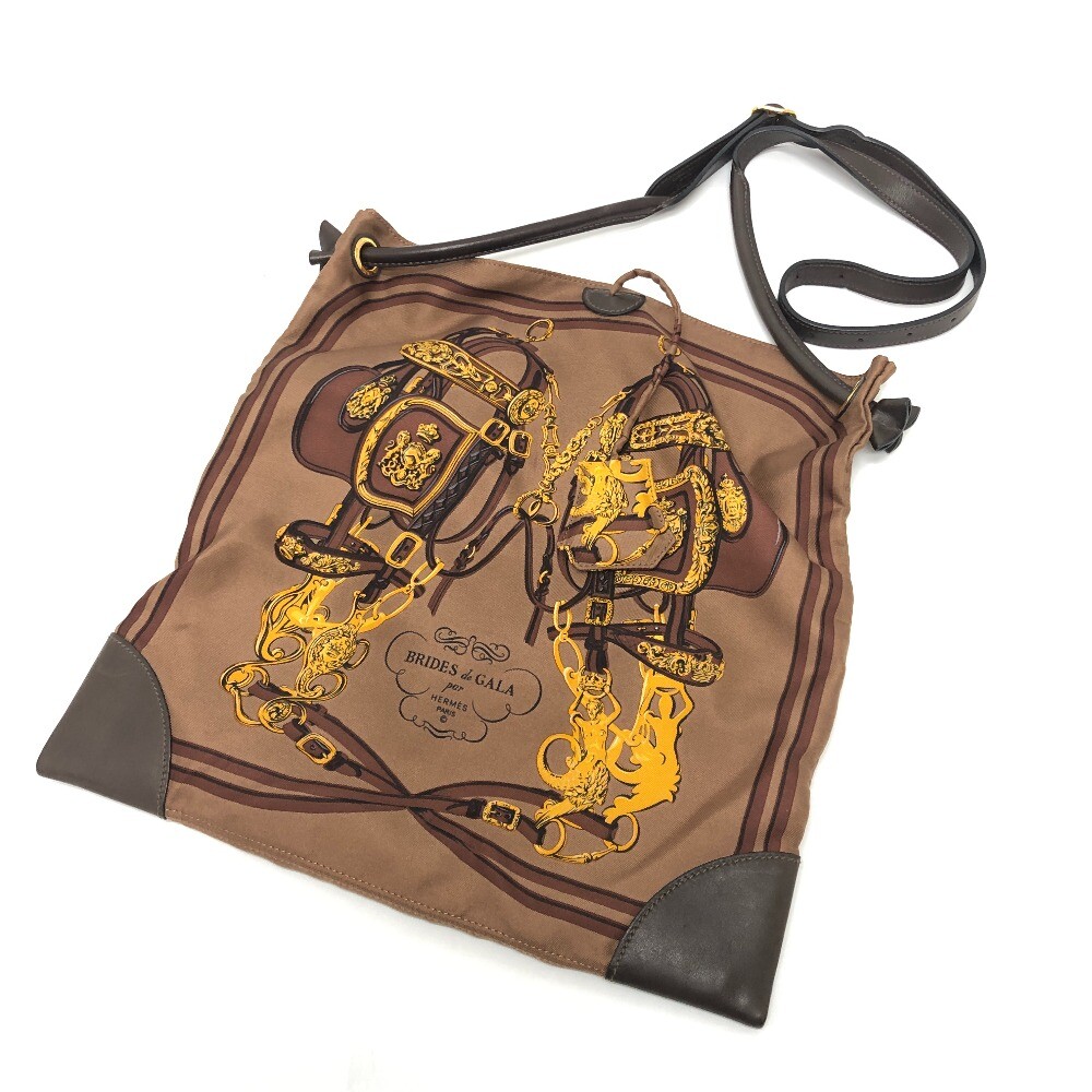 HERMES Silky City PM Crossbody bag with pouch Shoulder Bag silk 