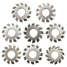 8Pcs/Set Module 0.8 PA20 Bore16 1 2 3 4 5 6 7 8 Involute Gear Cutters M0.8