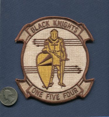 VF-154 BLACK KNIGHTS Grumman F-14 TOMCAT US Navy Fighter Squadron Desert Patch